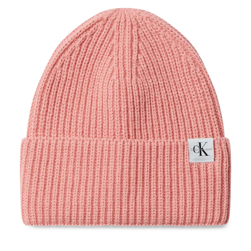 Σκούφος Calvin Klein Jeans Monogram Rib Beanie IU0IU00440 Ροζ