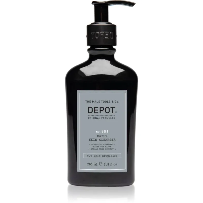 DEPOT 800 SKIN SPECIFICS NO. 801 DAILY SKIN CLEANSER τζελ καθαρισμού για όλους τους τύπους επιδερμίδας 200 ml