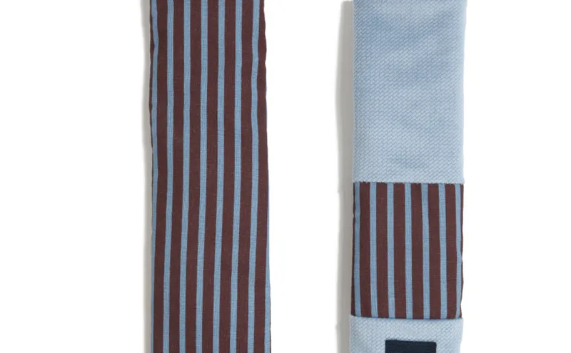 Jersey Seat Belt Cover Stripes Blue