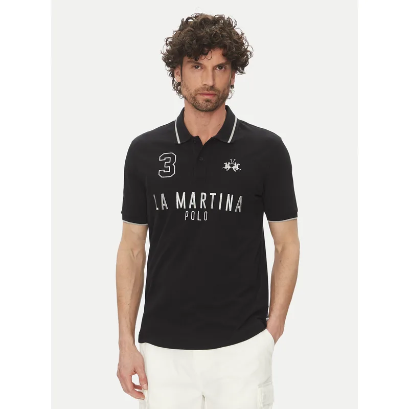 La Martina Polo Yeshayahu MAP320 PK001 Μαύρο Regular Fit
