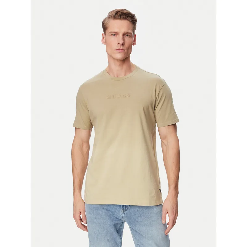 Guess T-Shirt M6GI29 K3258 Μπεζ Regular Fit