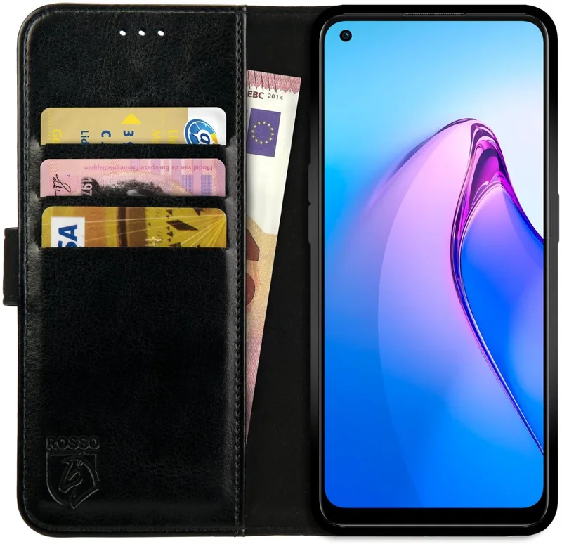 Κόκκινο Element PU Θήκη Πορτοφόλι Oppo Reno8 - Black (8719246375712)