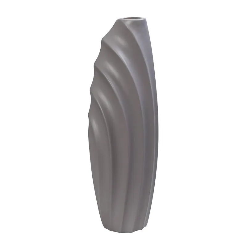 Βάζο Κεραμικό MIG112 18,8x14,7x57cm Light Grey Espiel