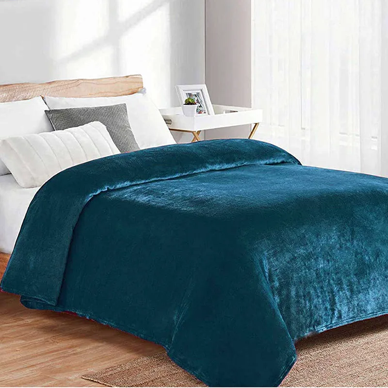Κουβέρτα Fleece Μονή 160X220 Dimcol Μονόχρωμη Petrol (160x220)