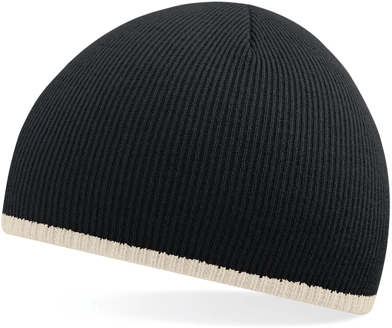 Σκούφος Beanie B44c Beechfield Black/Stone