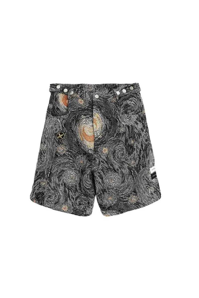 MOD WAVE MOVEMENT Unisex Denim Tapestry Βερμούδα - Μαύρη-MW092040380-BLACK