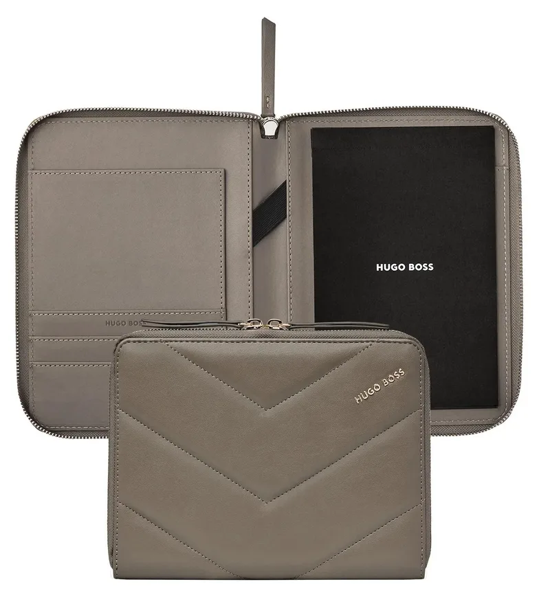 BOSS Φάκελος Α5 από δέρμα Grey HTM311H