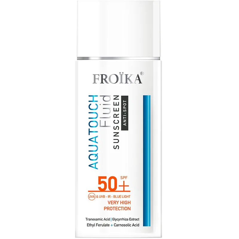 Froika Aquatouch Sunscreen Anti-Spot Spf50+ Fluid Αντηλιακό Προσώπου Λεπτόρρευστης Υφής Πολύ Υψηλής Προστασίας Κατά των Κηλίδων για Όλους τους Τύπους Επιδερμίδας 50ml