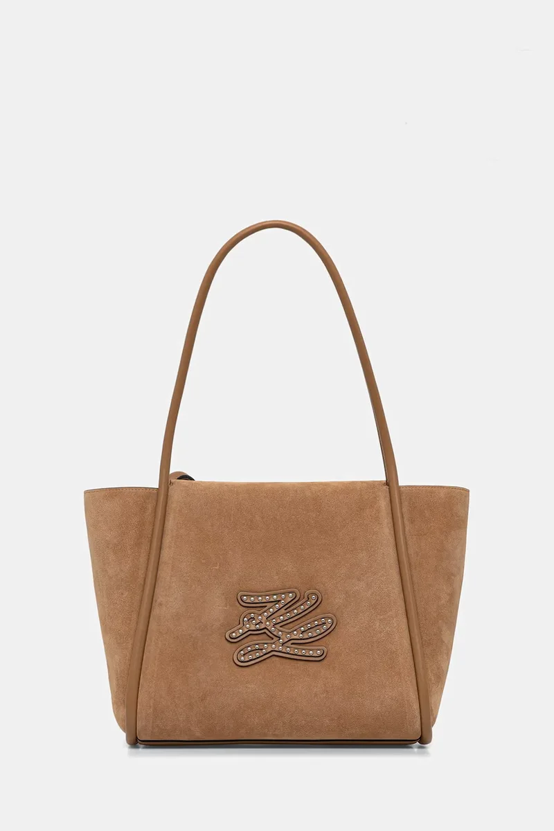 Karl Lagerfeld tote γυναικεία δέρμα σουέτ K/AUTOGRAPH