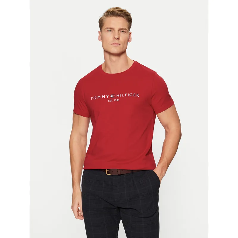 Tommy Hilfiger T-Shirt Tommy Logo MW0MW11797 Κόκκινο Regular Fit