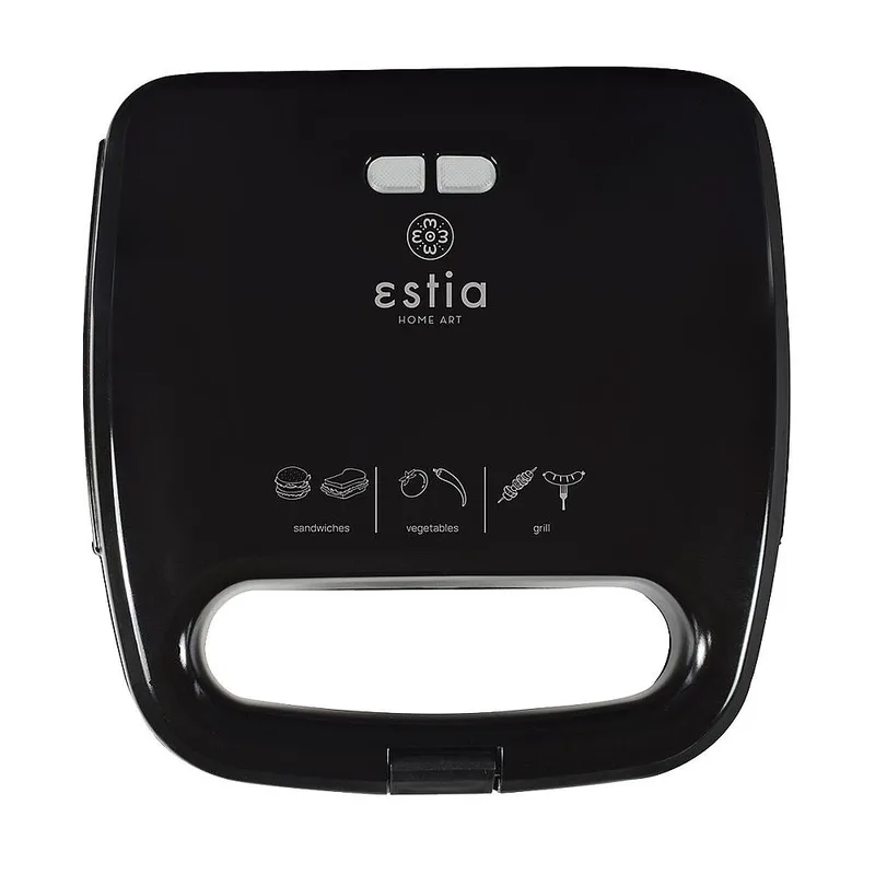 Τοστιέρα BlackPlus Για 2 Τοστ Μαύρο 750W Estia 06-10027