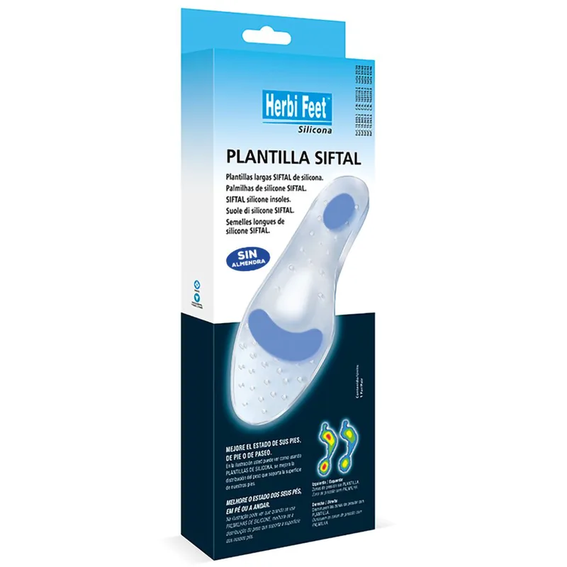 Herbi Feet Plantilla Siftal Πάτοι Σιλικόνης με Επιπλέον Πελματιαία Υποστήριξη 2 Τεμάχια - Large