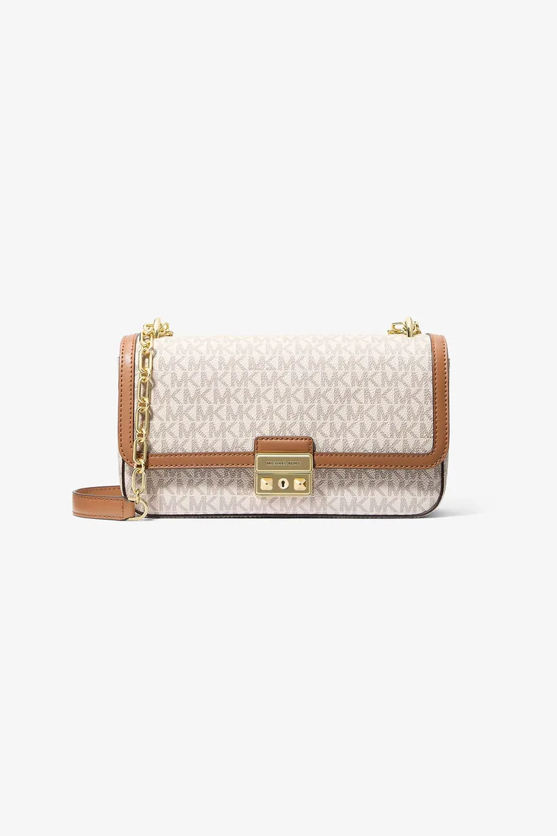 Michael Kors γυναικεία τσάντα ώμου με all-over monogram "Tribeca" - 30R5G2RL7B Κρέμ