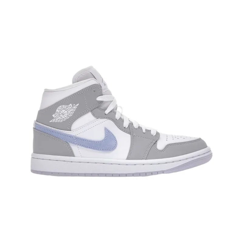 Ψηλά Sneakers Nike Baskets Air Jordan 1 gris loup aluminium