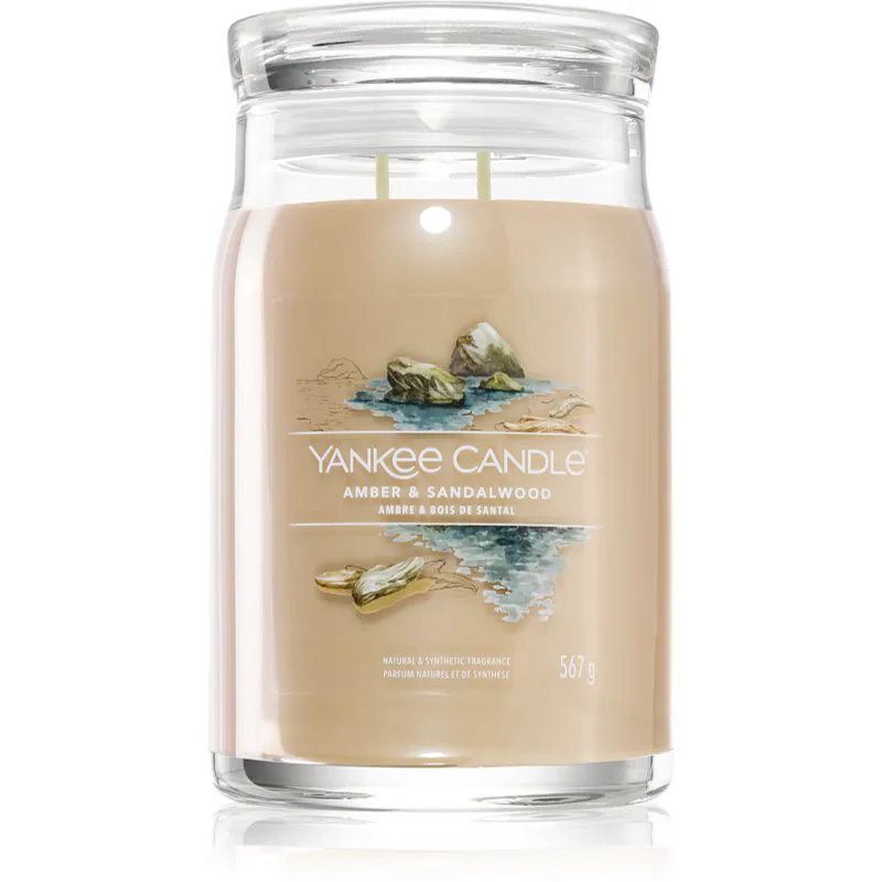 Yankee Candle Amber & Sandalwood αρωματικό κερί 567 γρ