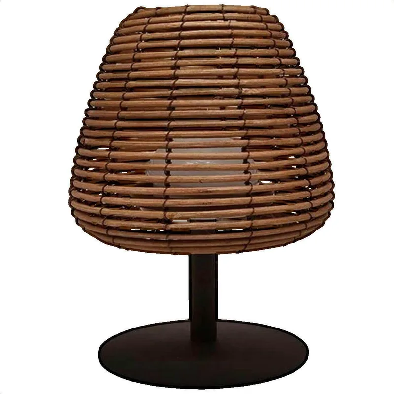 Επιτραπέζια φωτιστικά Lumisky Lampe à poser Bohème LED sans fil abat-jour rotin