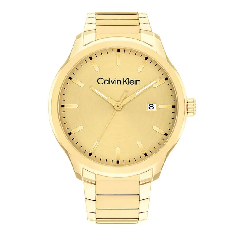 CALVIN KLEIN Define Χρυσό Stainless Steel Bracelet Men’s Watch 25200349
