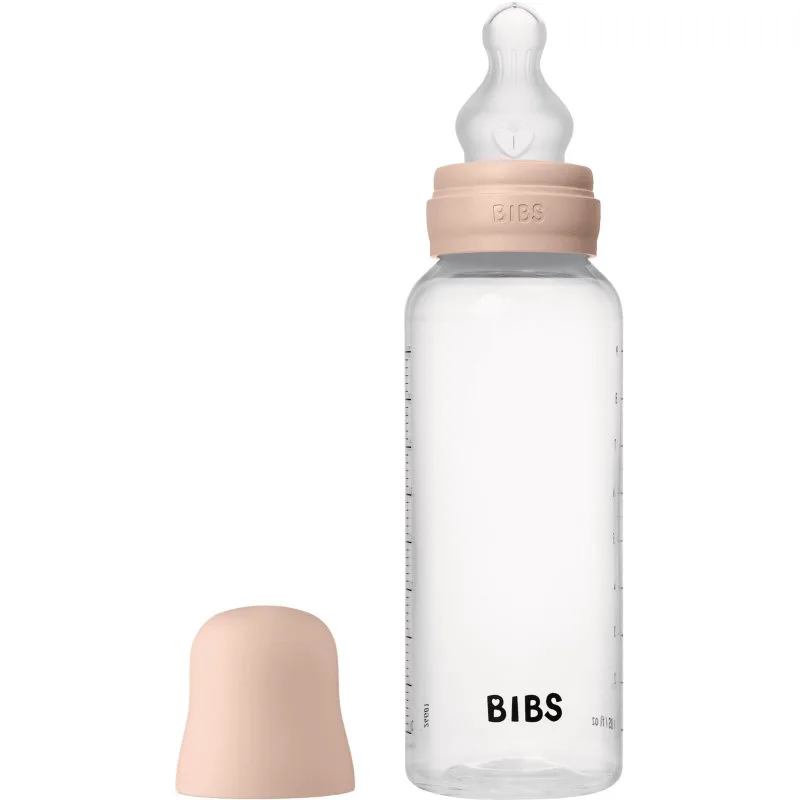 BIBS Anti-Colic Baby Bottle Silicone μπιμπερό κατά των κολικών με πιπίλα σιλικόνης Blush 270 ml