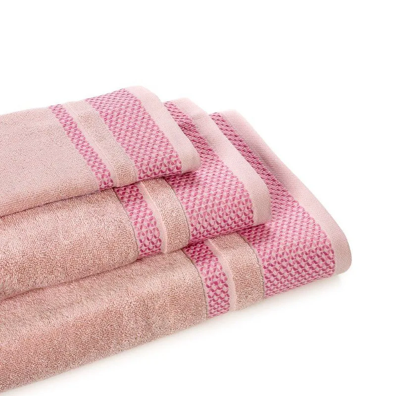 Σετ Πετσέτες 3τμχ Βαμβακερές Alvor Old Rose CRYSPO TRIO 02.520.10 (Ύφασμα: Βαμβάκι 100%, Χρώμα: Ροζ, Μέγεθος: Σετ) - CRYSPO TRIO - 02.520.10