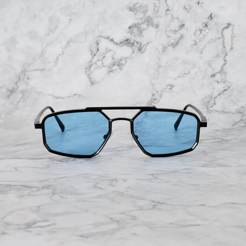 PABLO 6EP12M - PABLO - MATT BLACK - BLUE Sunglasses | Matt Black | Blue Shades | Explicit Poets Sunglasses