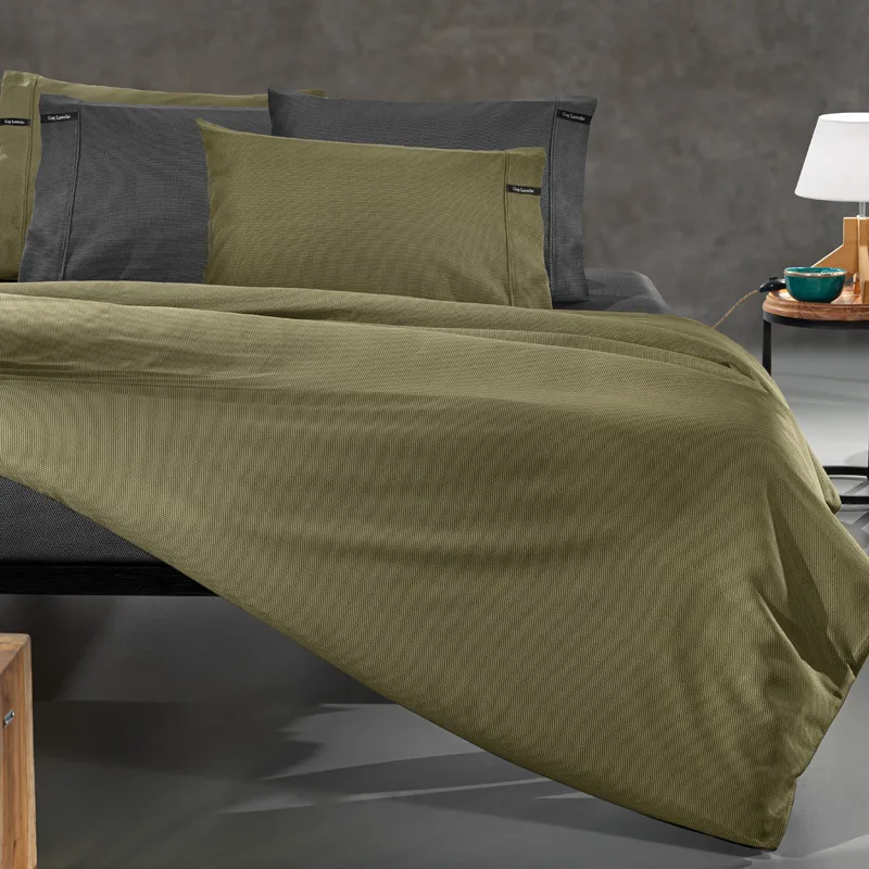 Σεντόνι Μεμονωμένο Ημίδιπλο 180X270 Guy Laroche Minimal Khaki Χωρίς Λάστιχο (180x270)