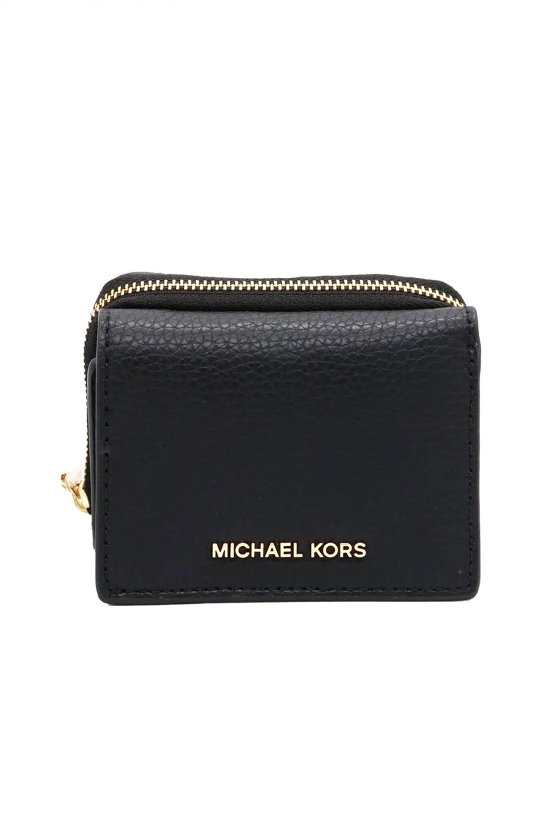 MICHAEL KORS ΠΟΡΤΟΦΟΛΙ EMPIRE SM METAΛΛΙΚΟ LOGO MAYΡΟ