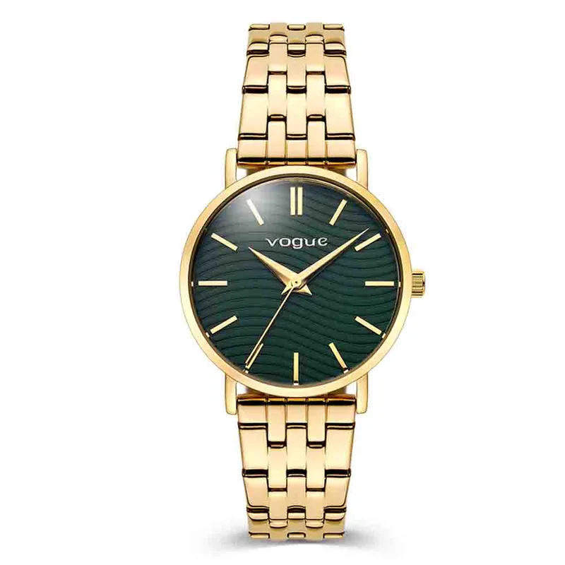 Ρολόι Γυναικείο Yellow Stainless Steel με πράσινο καντράν Vogue Nicole 2020616141