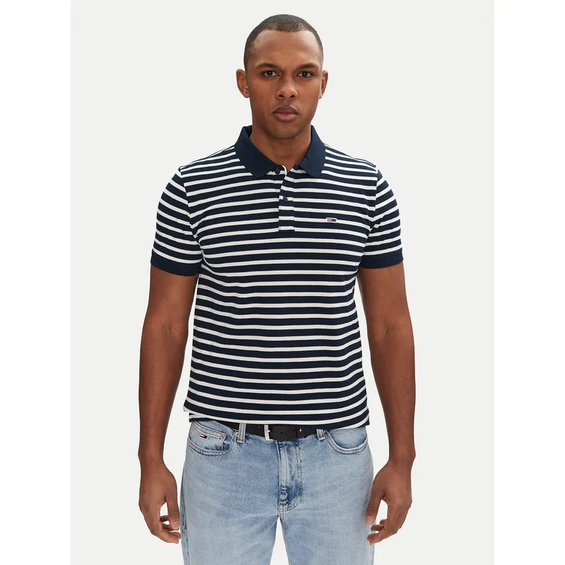 Tommy Jeans Polo DM0DM20676 Σκούρο μπλε Slim Fit