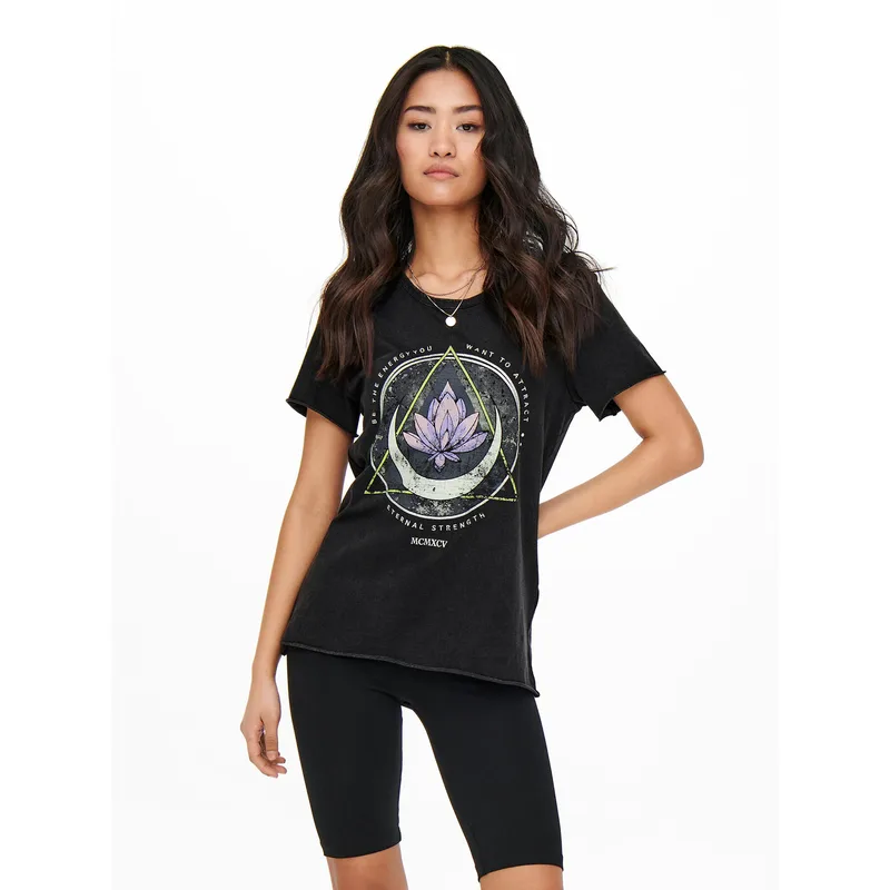 ONLY T-Shirt 15215721 Μαύρο Regular Fit