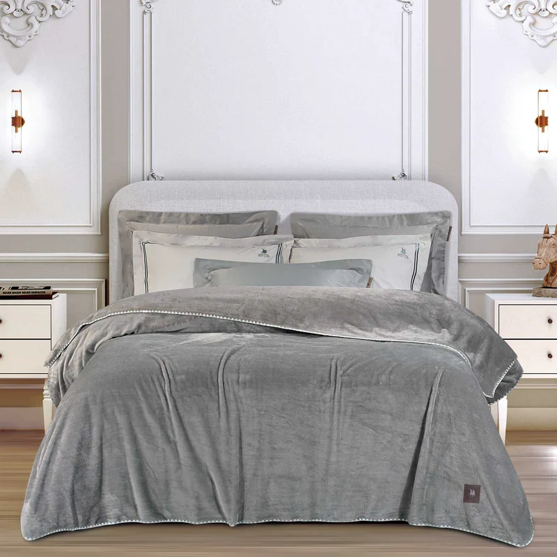 Κουβέρτα Fleece Μονή 170x240εκ. Essential 4439 Grey Greenwich Polo Club (Ύφασμα: Polyester, Χρώμα: Γκρι, Μέγεθος: Μονά) - Greenwich Polo Club - 220588104439