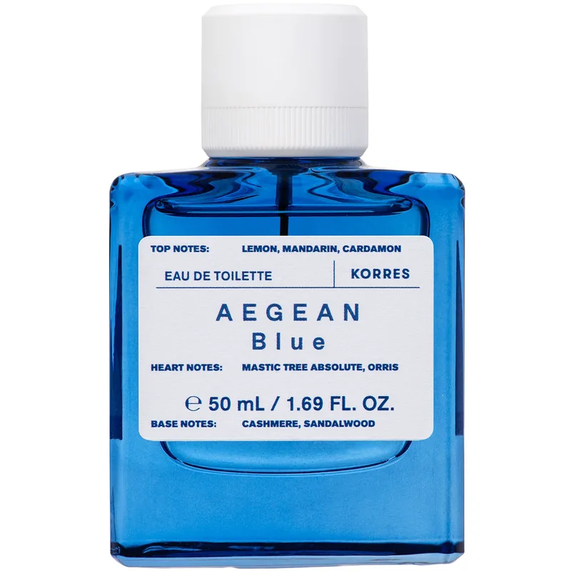 Korres Aegean Blue Eau De Toilette Μεσογειακό Άρωμα με Νότες από Λεμόνι, Μανταρίνι & Κάρδαμο 50ml