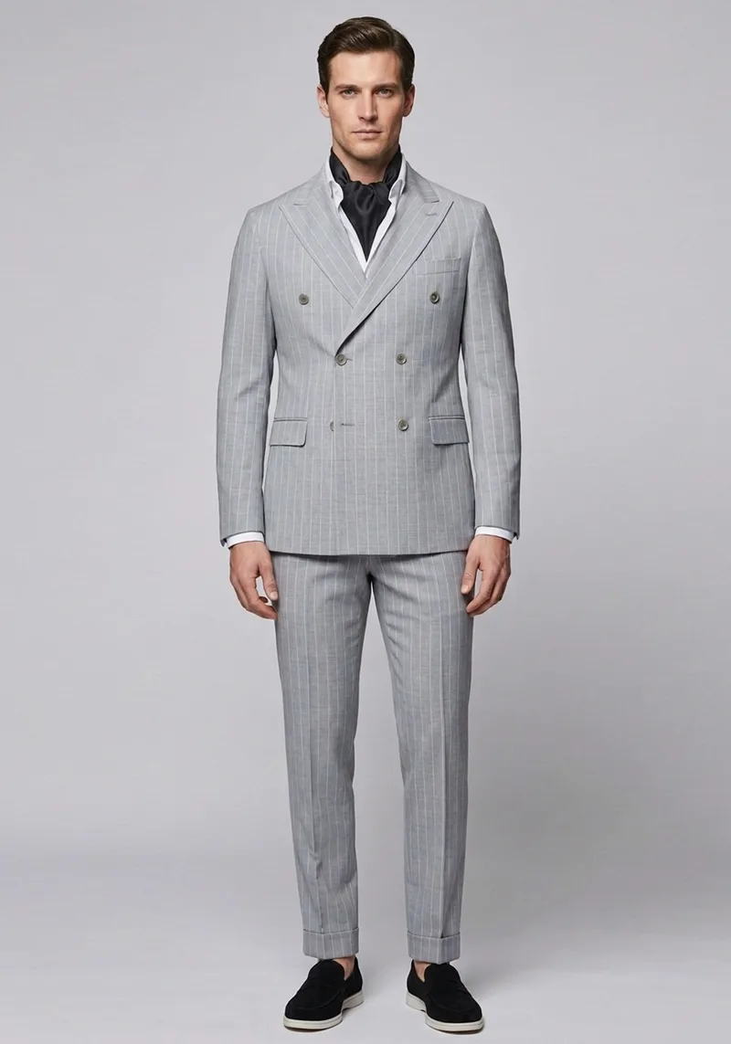 Guy Laroche Σταυρωτό Κοστούμι Strpe - GLFS11139 10757 09 02 Grey