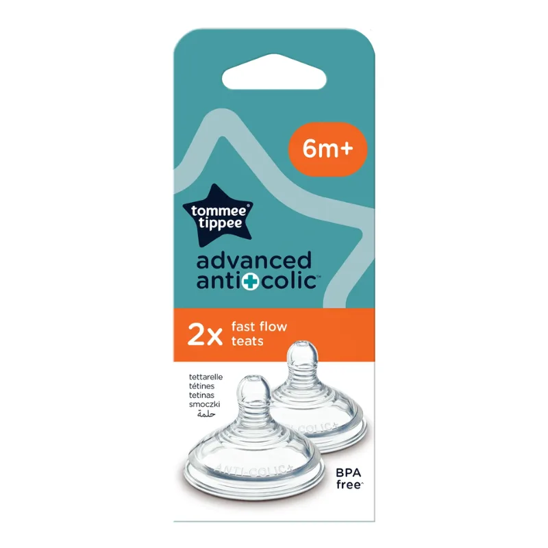 Θηλές Σιλικόνης Anti-Colic Tommee Tippee Μεγάλη Ροή 2τμχ