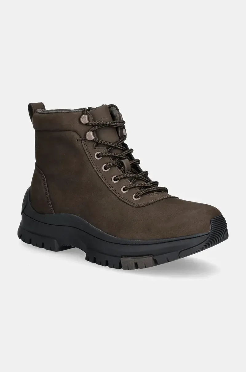 Δερμάτινες μπότες πεζοπορίας Calvin Klein Jeans HYBRID WP BOOT LACEUP REBELLIOUS