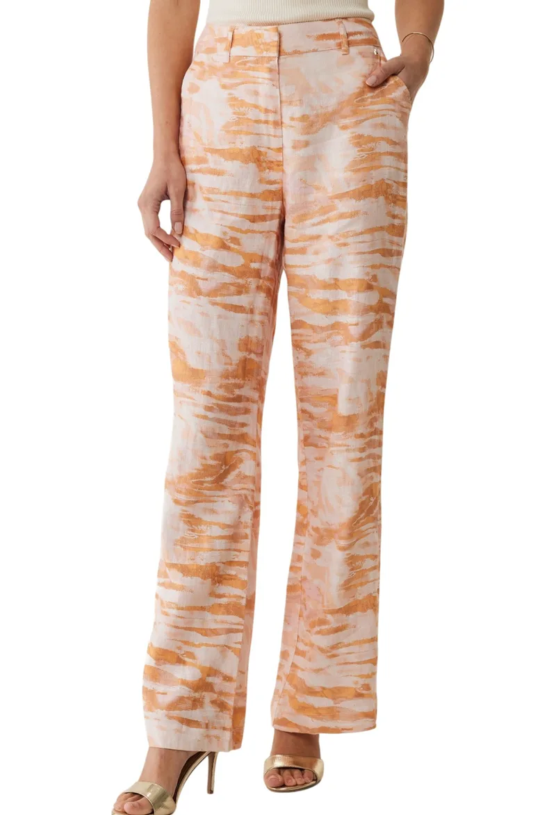 Παντελόνι Υφασμάτινο Mexx Allover Print Desert Pants MF007004351W-Golden Sand Γυναικείο