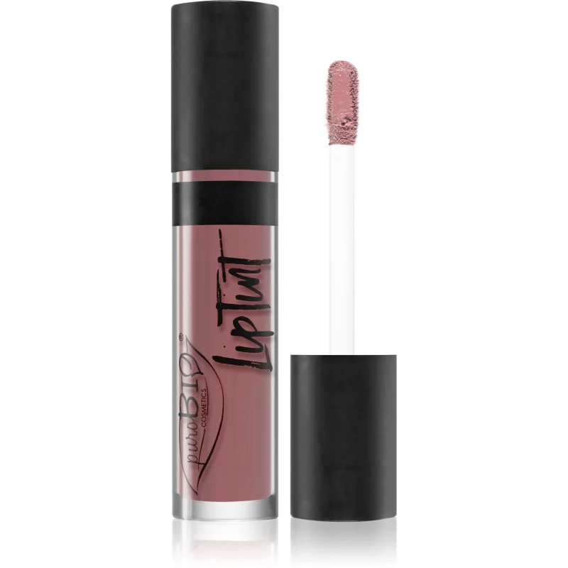 puroBIO Cosmetics Lip Tint Υγρό ματ κραγιόν απόχρωση 04 Cold Ροζ 4,8 ml