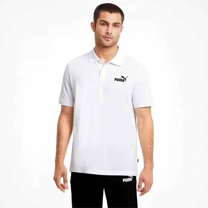 ESSENTIALS PIQUE POLO SHIRT ΑΣΠΡΟ