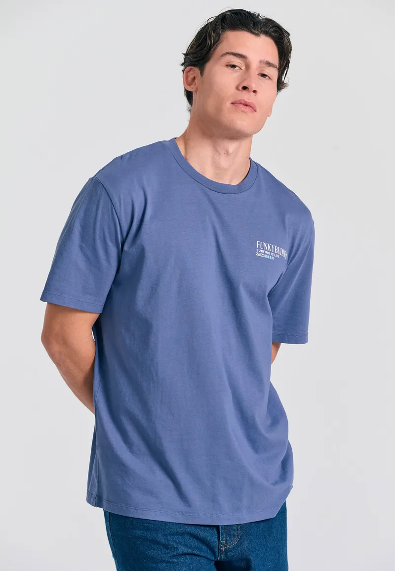 Relaxed t-shirt με vintage τύπωμα στην πλάτη
