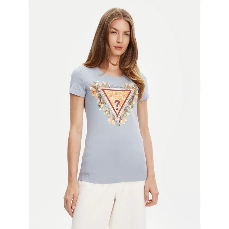 Guess T-Shirt W5YI08 J1314 Μπλε Regular Fit