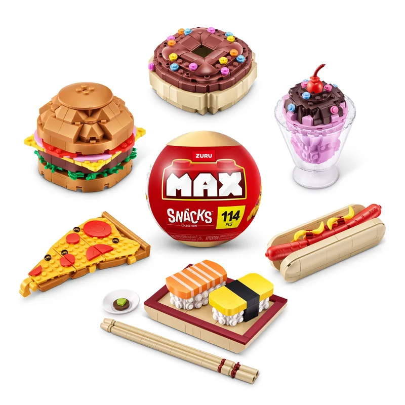 ZURU ΠΑΙΧΝΙΔΙ ΜΙΝΙΑΤΟΥΡΑ MAX BUILD SNACK SERIES 1 ΤΕΜΑΧΙΟ ΓΙΑ 8+