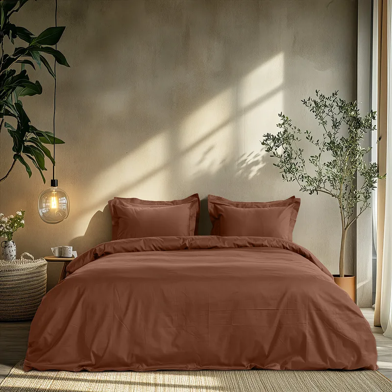 Beauty Home Σετ σεντόνια υπέρδιπλα Art 1700 Harmony 240x270 Καφέ