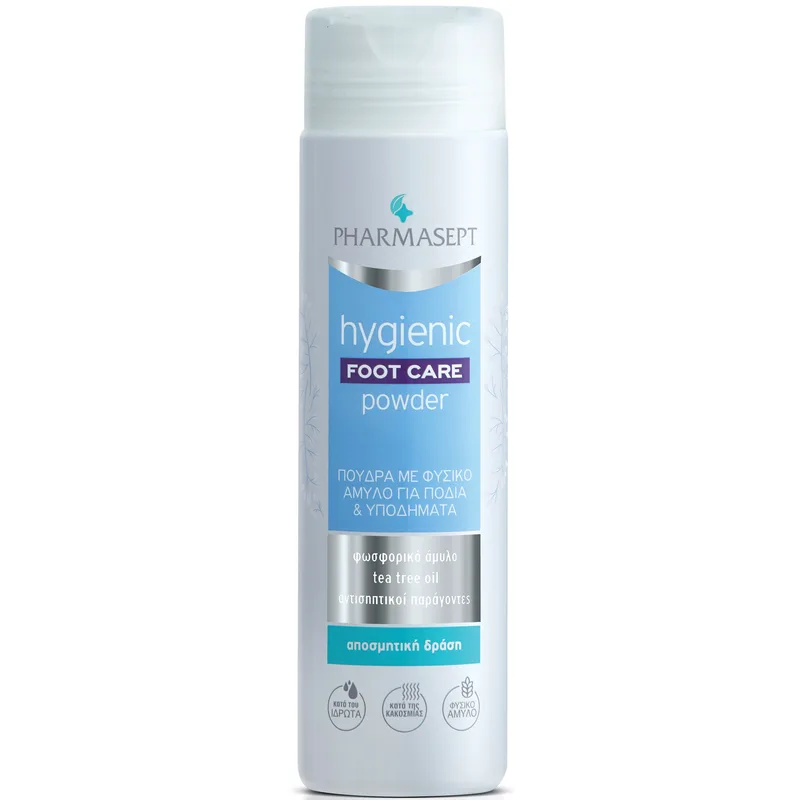 Pharmasept Foot Care Powder Φυσική Πούδρα Αμύλου για Πόδια & Υποδήματα που Καταπολεμά Ιδρώτα, Κακοσμία & Μύκητες 70gr