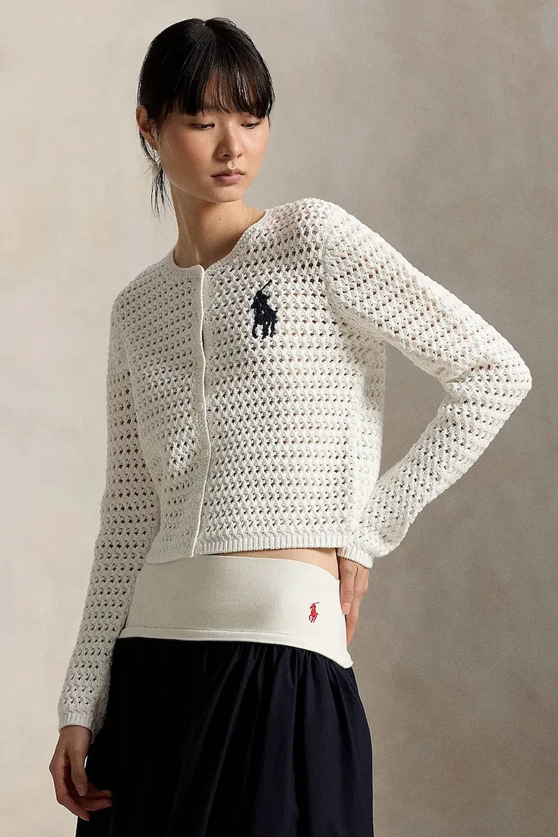 Polo Ralph Lauren πουλόβερ με κουμπιά γυναικείο βαμβακερό