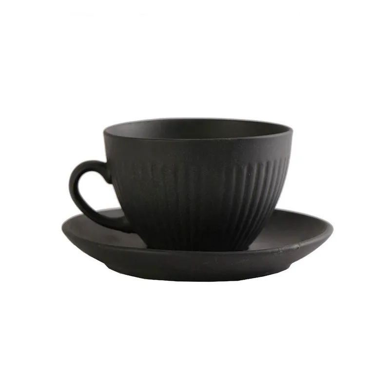 Φλυτζάνι Καφέ 290ml + Πιατάκι Espiel Gobi Black OW2044K6