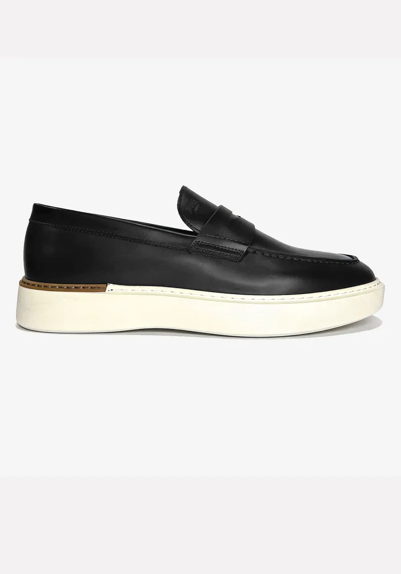 BOSS Shoes Δερμάτινα Loafers Lo - D7864 Black Bergamo