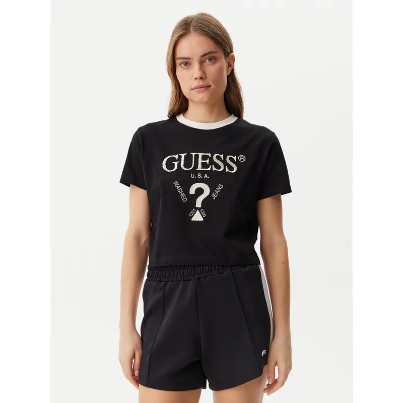 Guess T-Shirt V5GI18 I3Z14 Μαύρο Regular Fit