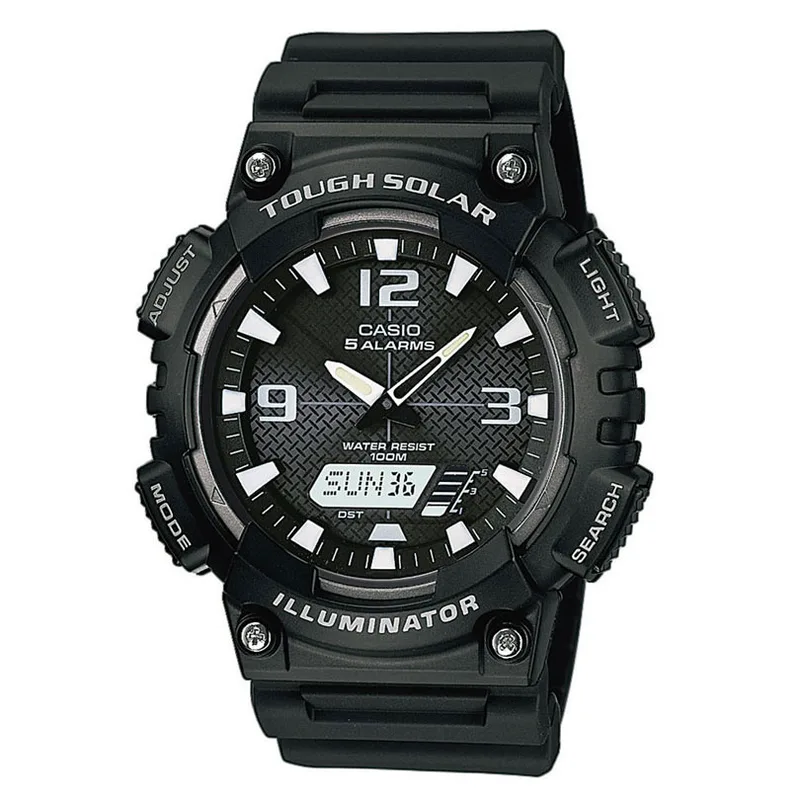 CASIO Collection Tough Solar Black Rubber Strap AQ-S810W-1AVEF