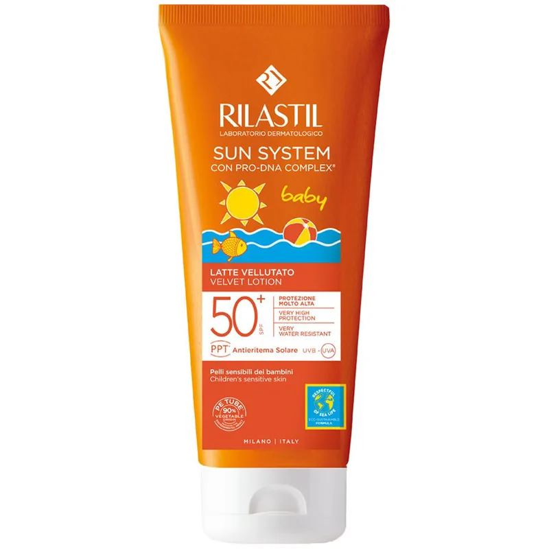 Rilastil Sun System Baby Velvet Lotion Spf50+ Αντηλιακό Γαλάκτωμα Πολύ Υψηλής Προστασίας Για Βρέφη & Παιδιά 200ml