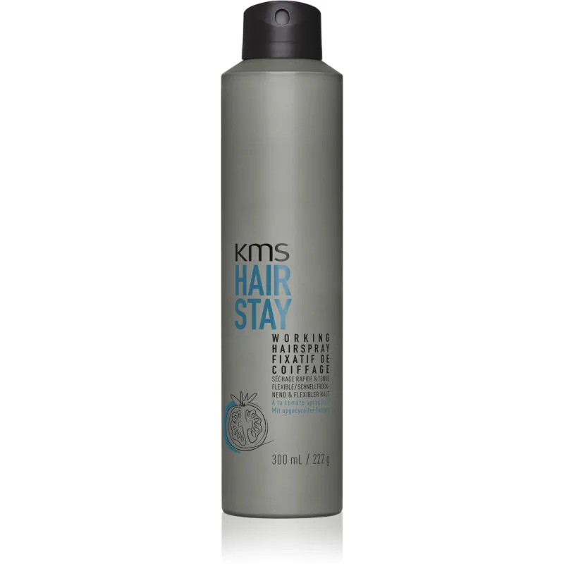 KMS Hair Stay Working Hairspray λακ μαλλιών για μαλλιά ταλαιπωρημένα από την θερμότητα 300 ml