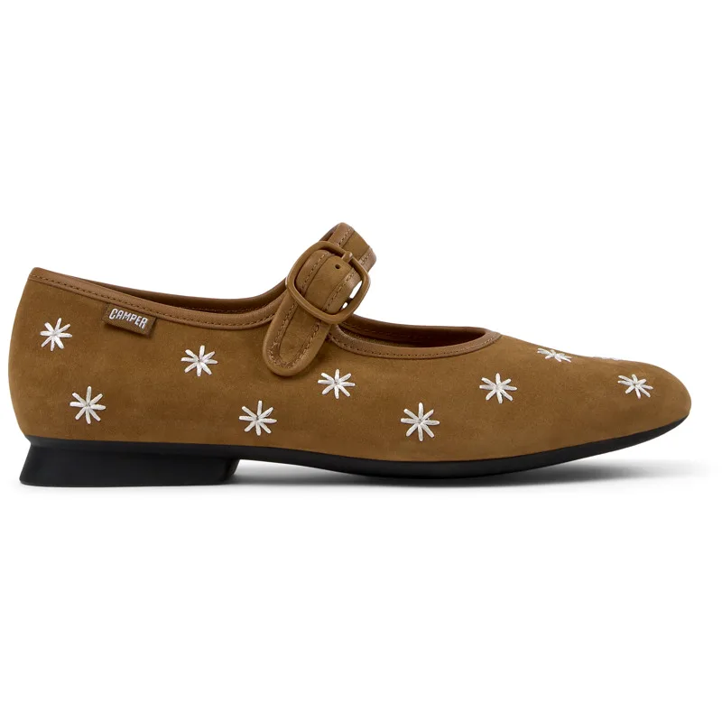 CAMPER Casi Myra - Μπαλαρίνες Για Γυναικεία - Καφέ, Μέγεθος 42, Smooth leather